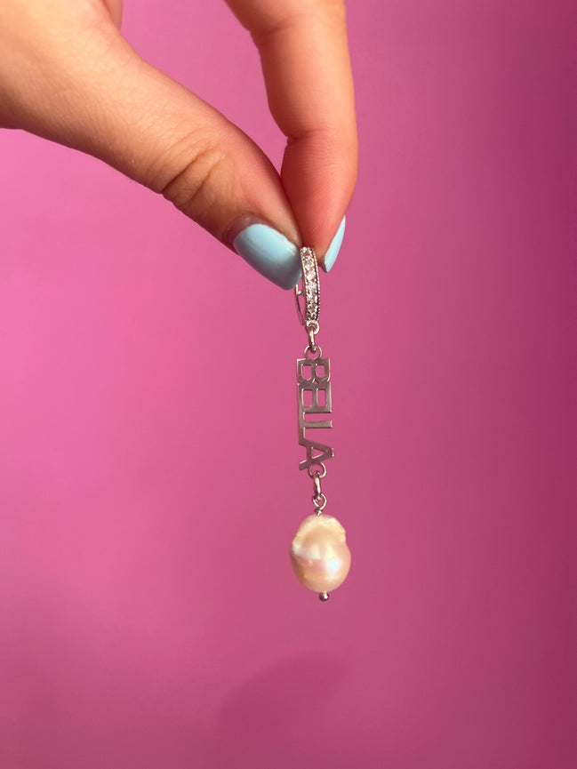 Mono orecchino - BELLA argento 925 rodio con perla