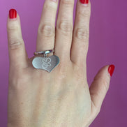 Big heart con ciuccio - regolabile - argento 925 rodio