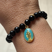Bracciale Bisette -TALISMANI  onice  con charm Miracolosa