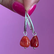MEDITERRANEA Orecchini con corallo naturale e monachella