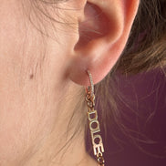 Mono orecchino - DOLCE argento 925oro rosa con perla