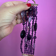 MAGNIFICO Bracciale multifili - 7 file - Ametista