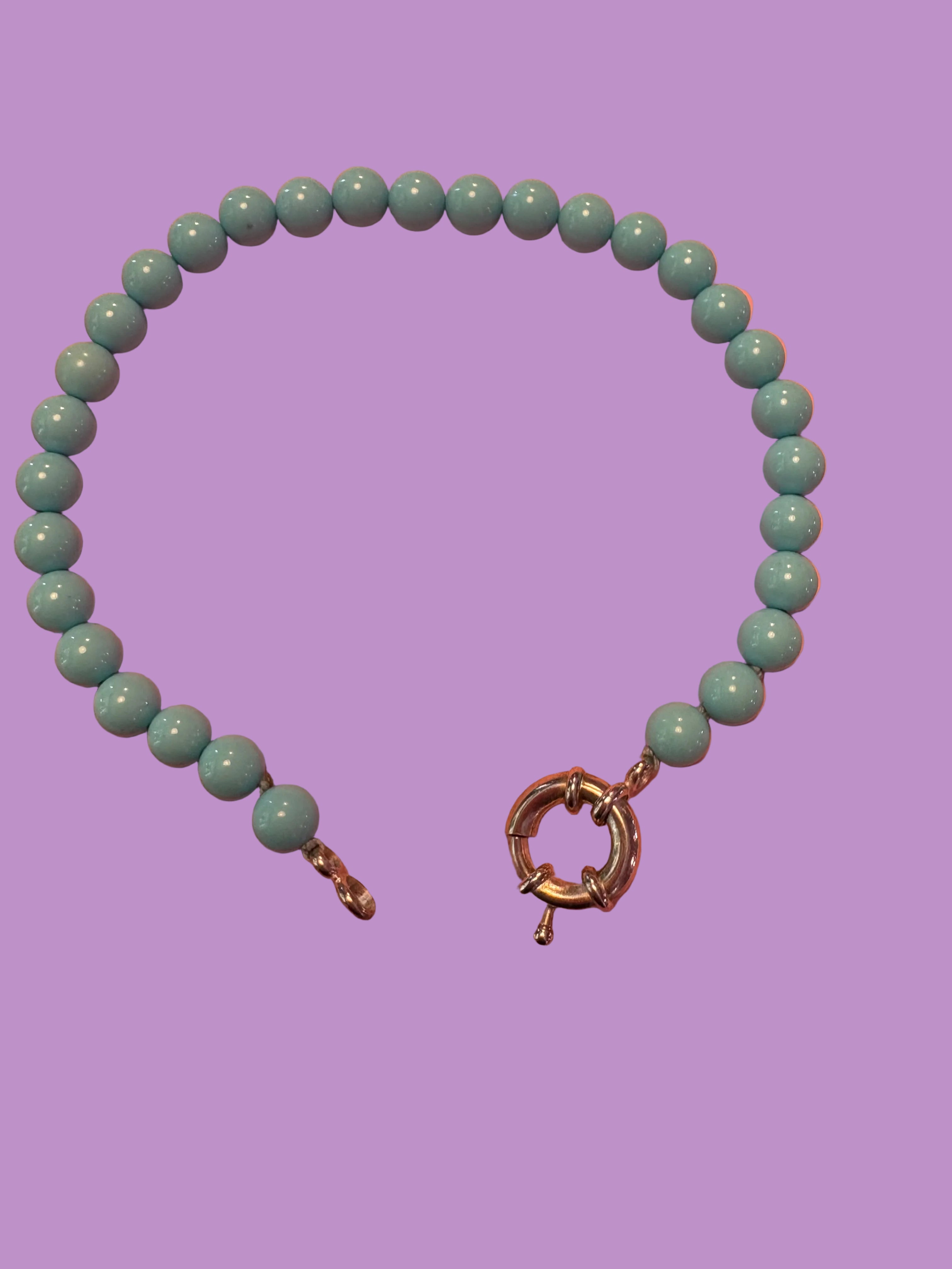 Collana Gioiello per Cane in Turchese e Rodio