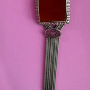 Gioiello d’Archivio Bisù — Rara Collana Sautoir Etnica in Argento 925 e Corniola Naturale