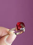 SQUARE ring - ruby red