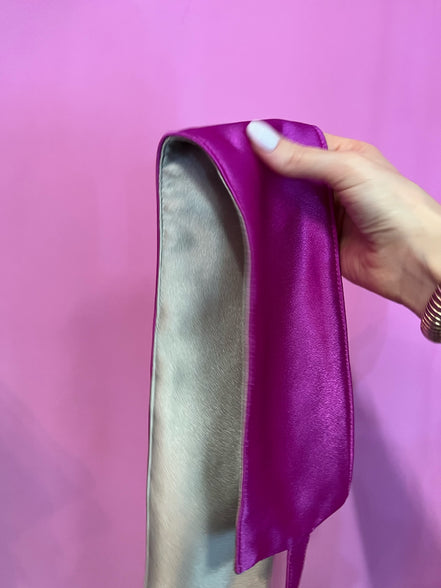 Cintura OBI fucsia e greige