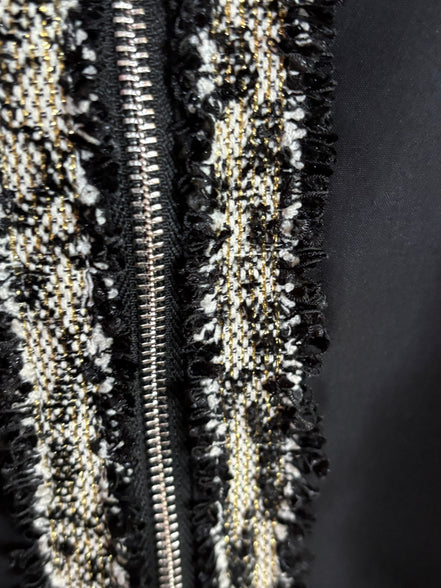 CHANELLINA bomber senza tasche : bomber a palloncino con passamaneria Couture