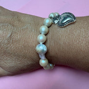 Bracciale Bisette -TALISMANI  perle  con charm Cuore Sacro