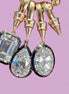 CHARM LUCE - big zircone con rodio nero e gold