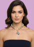 Collana Luce con PERLE coltivate barocche - chiusura gioiello - cm 48- con charms Luce