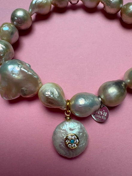 Bracciale Bisette -JAIPUR perle  con charm PERLA