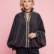CHANELLINA bomber senza tasche : bomber a palloncino con passamaneria Couture
