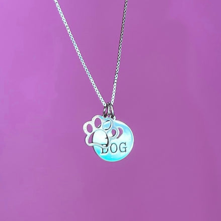 Collana Pet Addiction - argento rodio I ♥ Dog