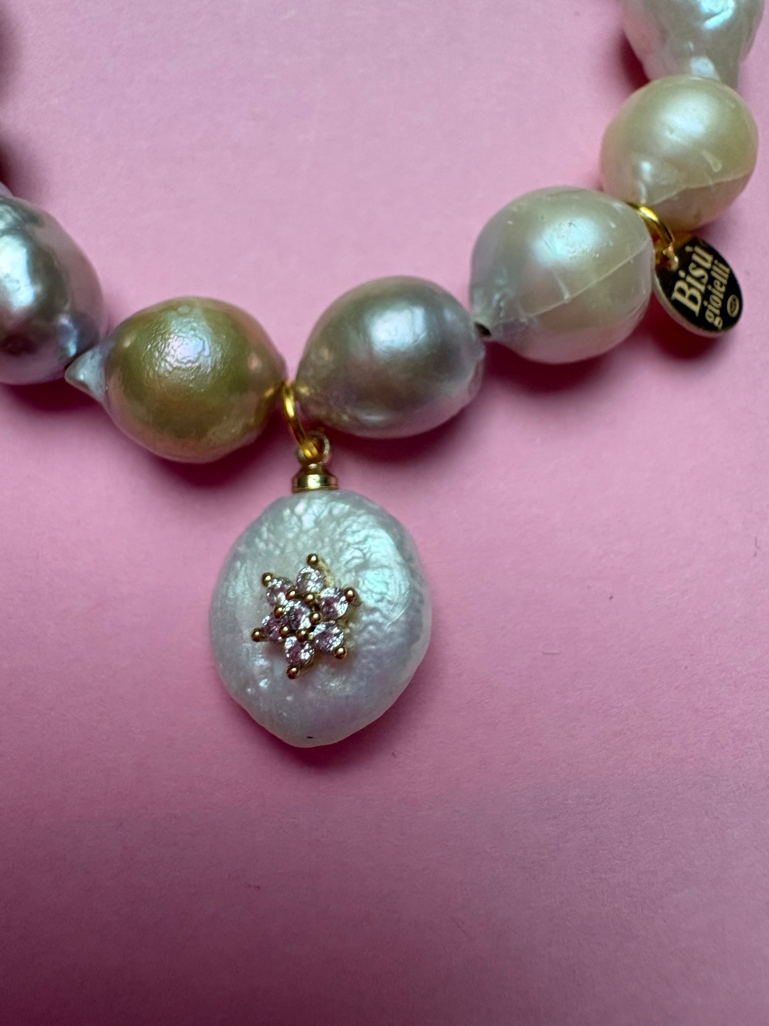 Bracciale Bisette -JAIPUR perle  con charm PERLA