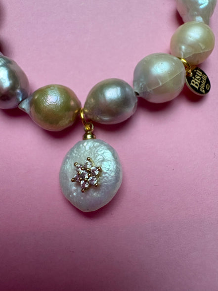 Bracciale Bisette -JAIPUR perle  con charm PERLA