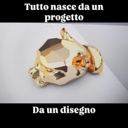 Collana Tubogas  Animalier Pantera argento 925 oro giallo