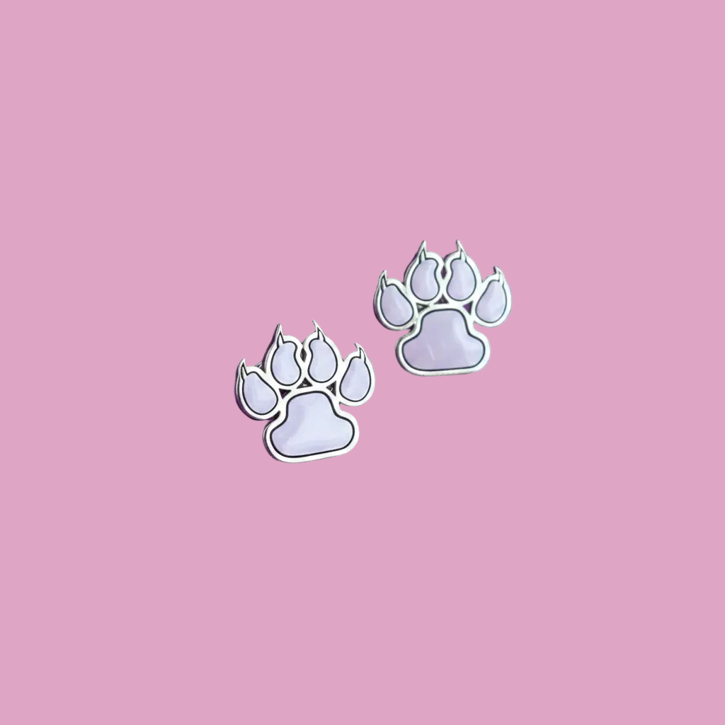 Orecchini zampette rodio