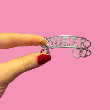 BRACCIALE QUEEN CON ZIRCONI - cuori intrecciati