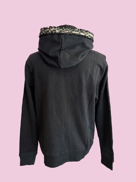 Felpa CHANELLINA : Felpa nera  con passamaneria Couture
