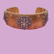 bracciale Kerala - Bangle ottone e filigrana con zirconi placcato oro giallo
