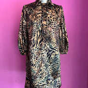Amelié Nothomb - Abito chemisier in raso Jungle