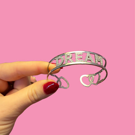 BRACCIALE DREAM CON ZIRCONI - cuori intrecciati