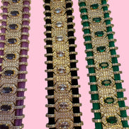 Bracciale MANTRA - Macrame’ con zirconi e ottone placcato oro giallo