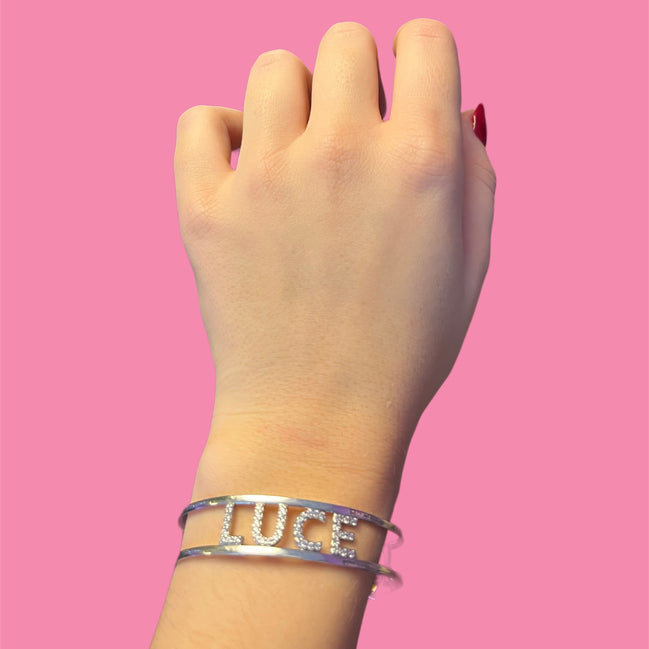 ARCO - Bracciale LUCE con zirconi e cuori intrecciati