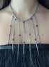 Collier cascata con ematite argentata e ametista