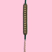 Bracciale MANTRA - Macrame’ con zirconi e ottone placcato oro giallo
