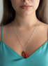 Collana MEDITERRANEA con pendente di corallo naturale