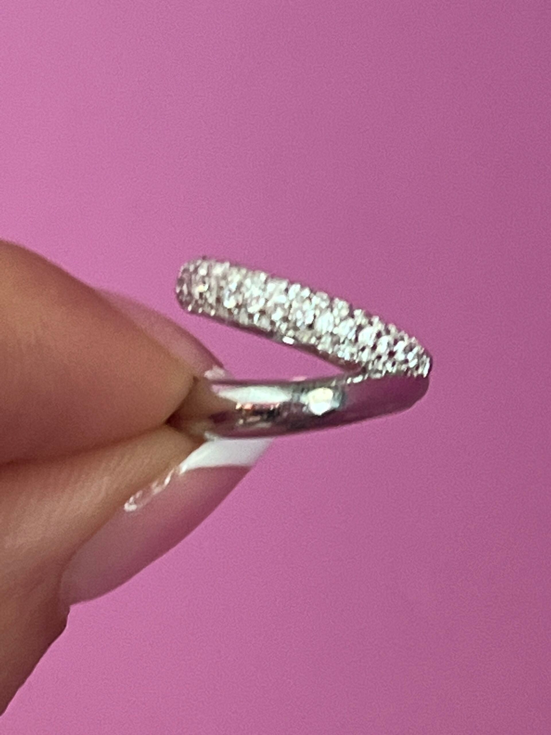 Earcuff 2 giri argento  925 rodio e zirconi