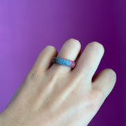 Anello RAINBOW argento 925 rosé con zirconi colorati - mis 17