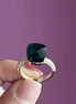 SQUARE ring - emerald green