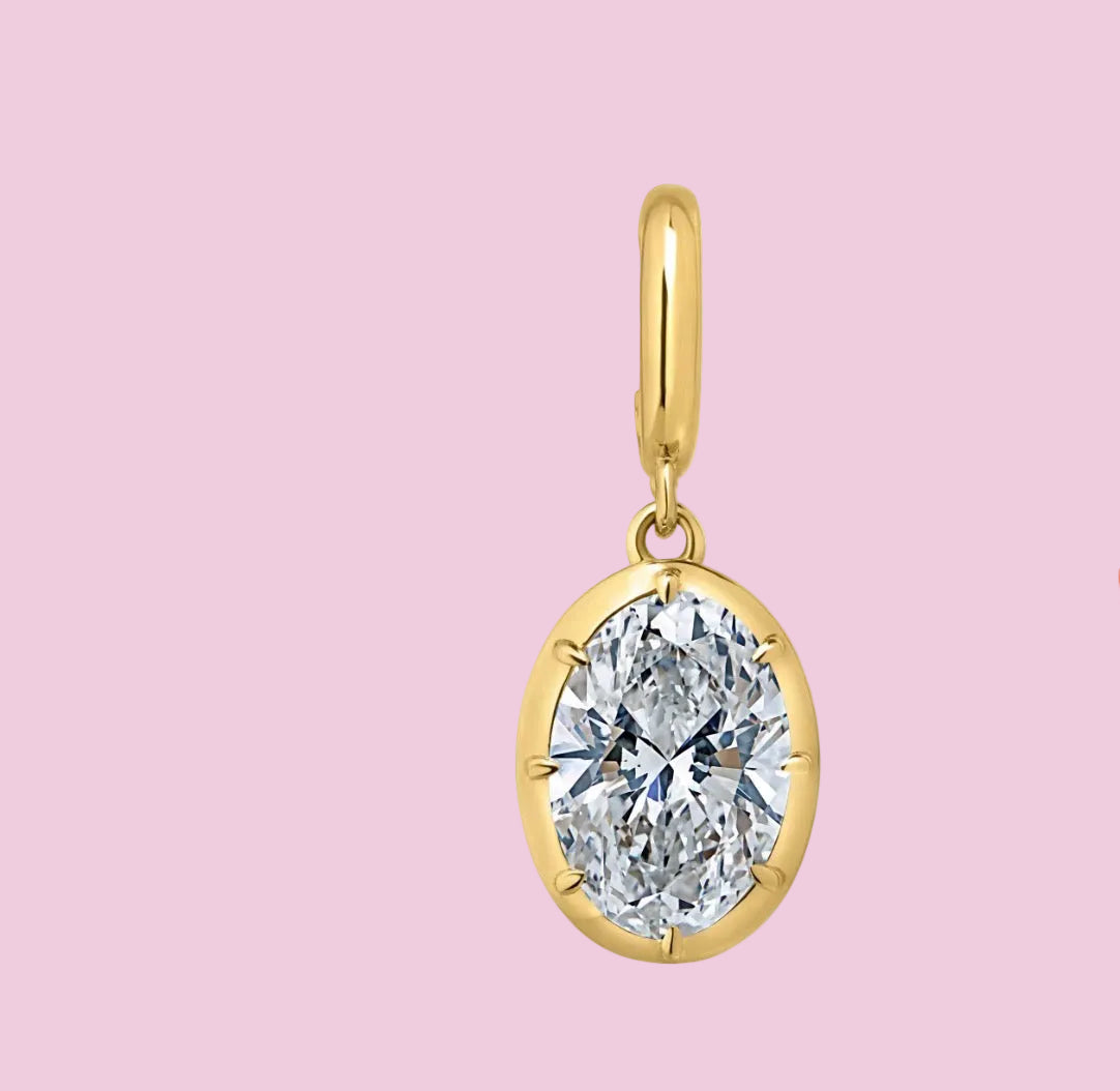 CHARM LUCE - con scattino - big zircone gold