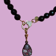 Collana LUCE - ONICE  mm10 - chiusura gioiello-  cm 50 - charm Luce