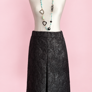 Gonna con Fonda in broccato nero