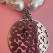 Collana con Perle Barocche Coltivate e pendeArgento 925