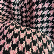 Céline - Jäckchen mit Godets in Rosa-Schwarz-Hahnentritt