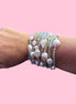 MAGNIFICO Bracciale multifili - 8 file - perle coltivate barocche e Prenite