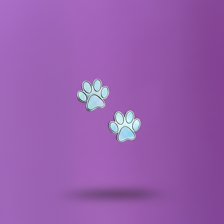 Orecchini zampette cane - argento 925 rodio