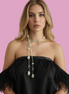 Collana con perle coltivate barocche e Prenite