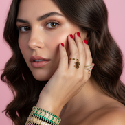Bracciale MANTRA - Macrame’ con zirconi e ottone placcato oro giallo