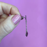 orecchini argento 925 cuori pendenti rodio