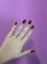 Anello corona argento 925 rosé con zirconi