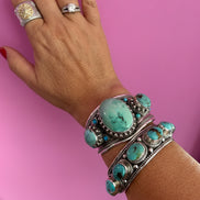 Bracciale collezione ETNICA -   Bangle Argento 925 con 10 turchesi