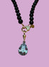 Collana LUCE - ONICE  mm10 - chiusura gioiello-  cm 50 - charm Luce