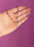 Collana a Y argento 925 rosé con stelline
