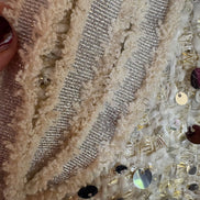 Sparkling bomber -bomber in tweed con paillettes e  Passamaneria