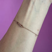 Braccialetto argento 925 rosé con zampetta